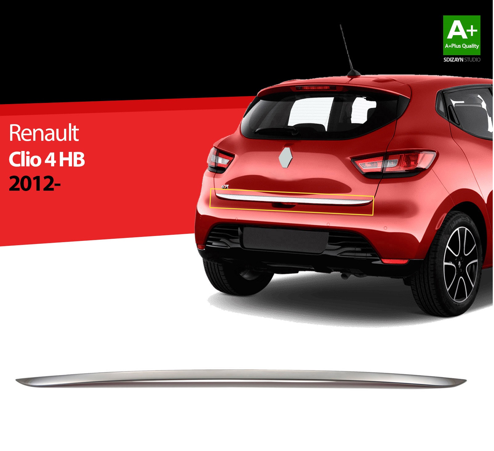Renault Clio IV Krom Bagaj Eşiği